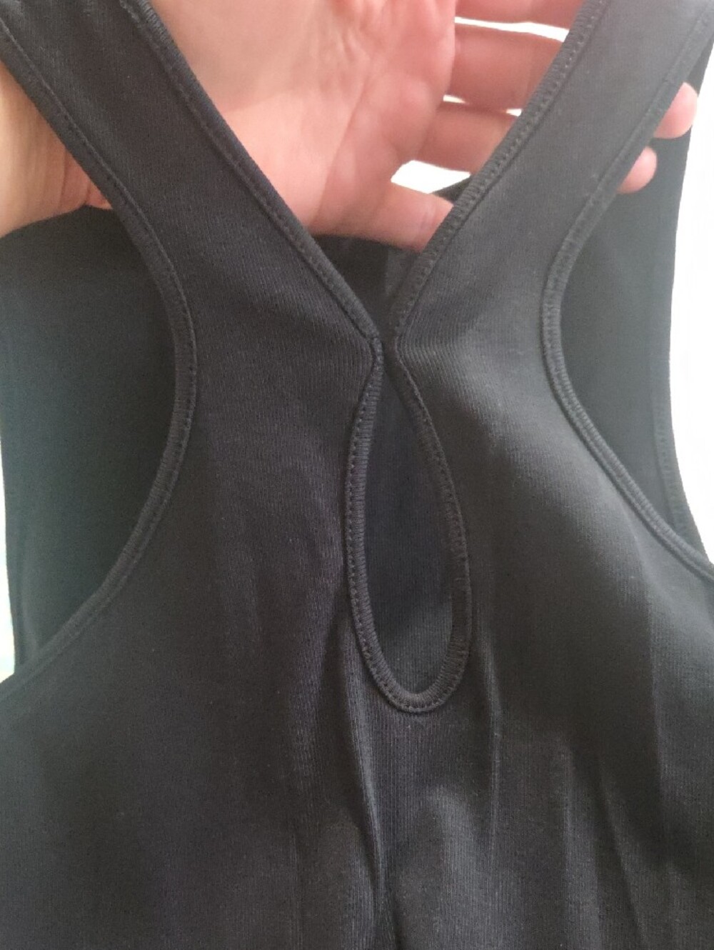 Zara Black Racerback Tank with Front Keyhole - Picture 3 of 6